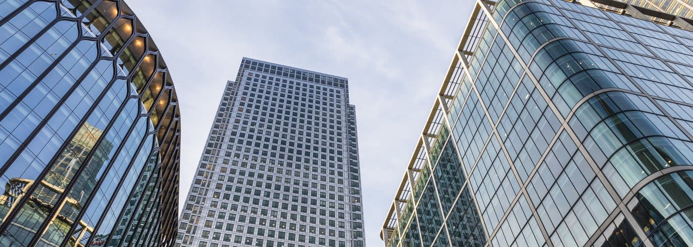 Canary Wharf office towers, London